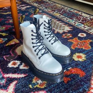 white platform boots size 5